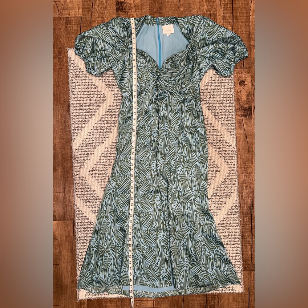 cinq a sept Green Swirl Midi Dress - Picture 14 of 16